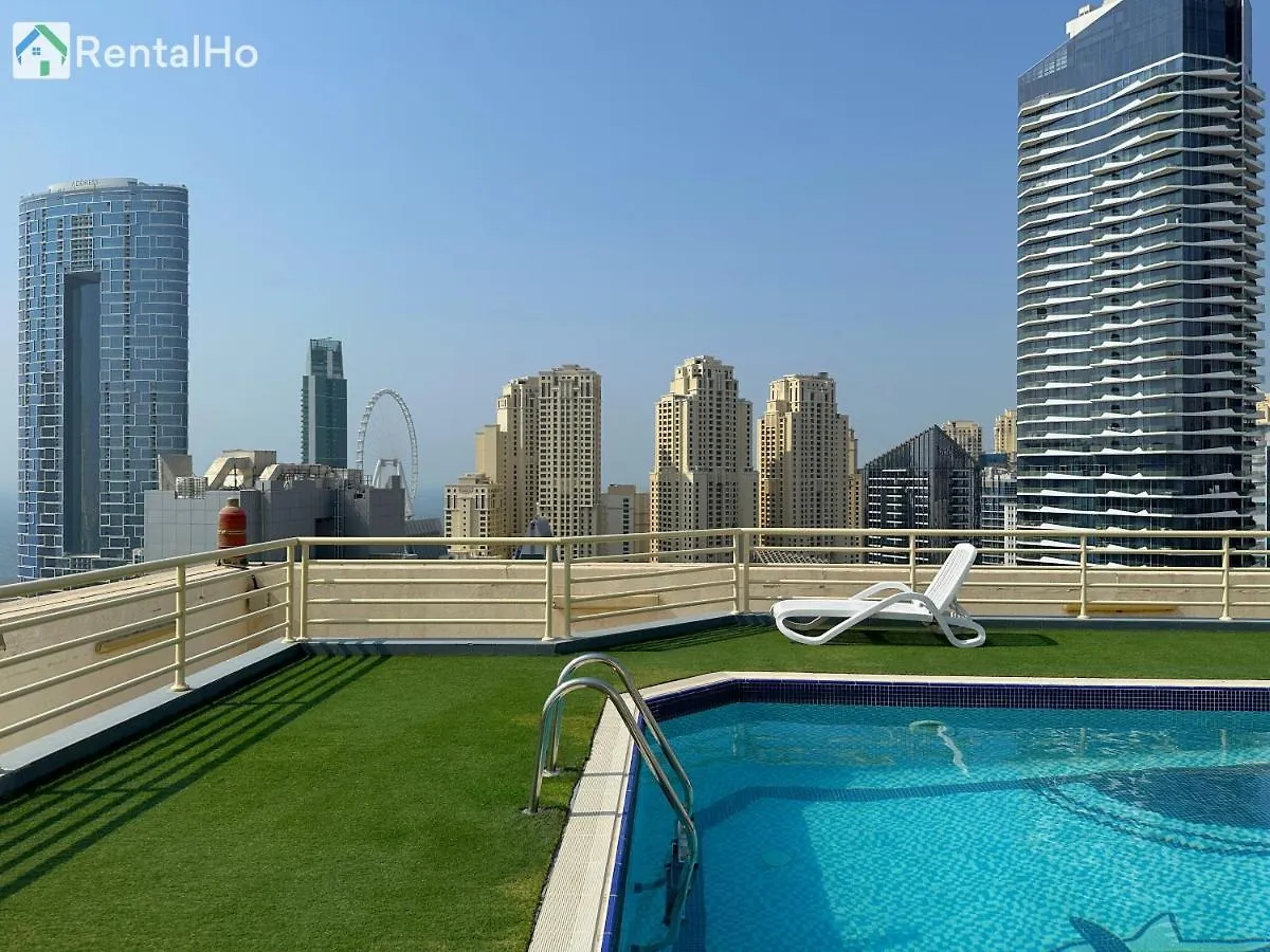 Quiet Studio With Balcony And Roof Top Pool In Dubai Marina Apartment